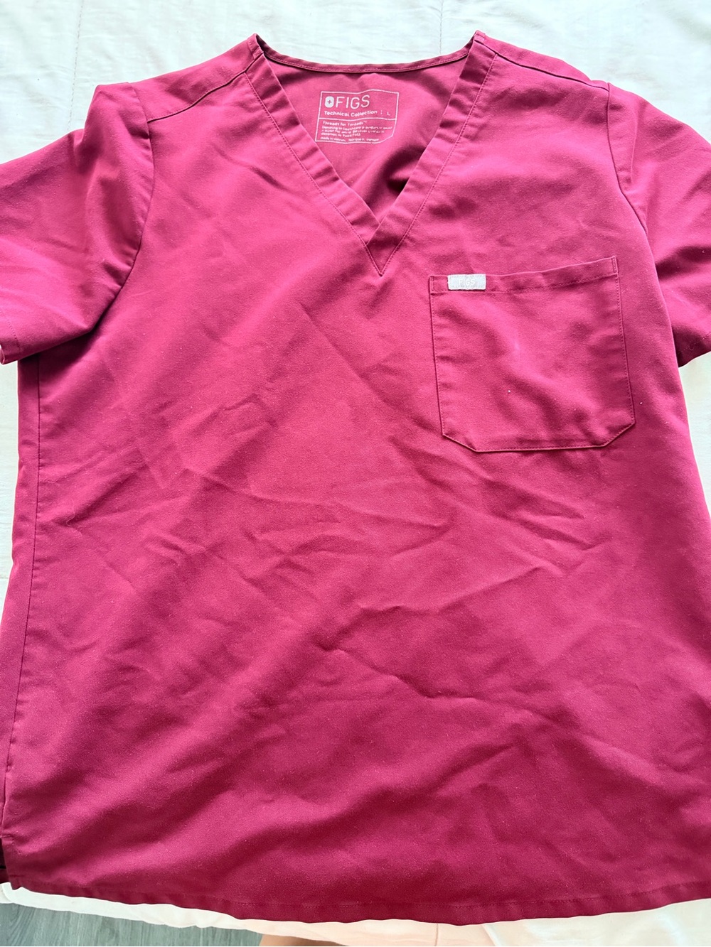 Women Figs maroon scrub top
